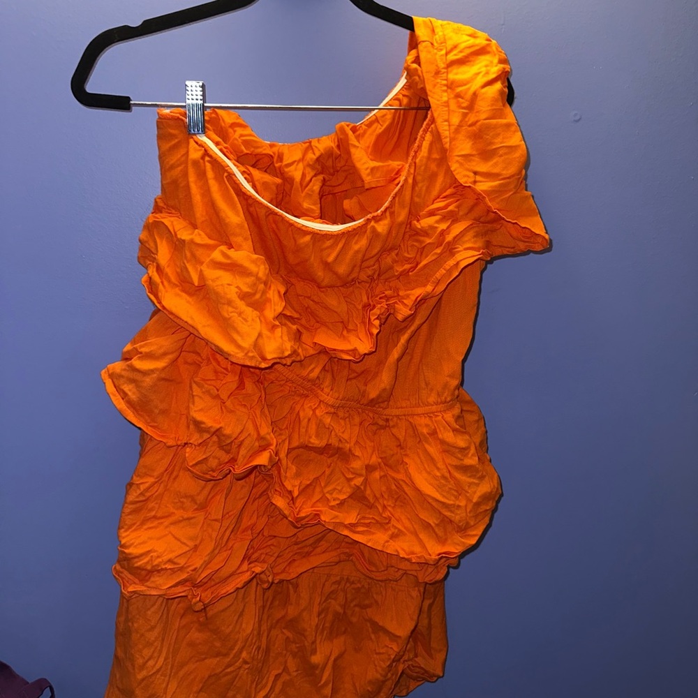 Boohoo Bright Orange Dress